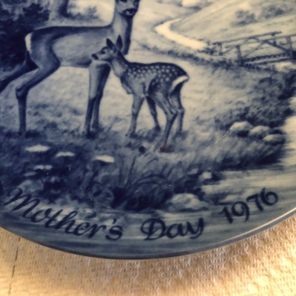 1976 Berlin Design Mother's Day Plate Genuine Blue China Limited Edition Germany - Picture 4 of 5